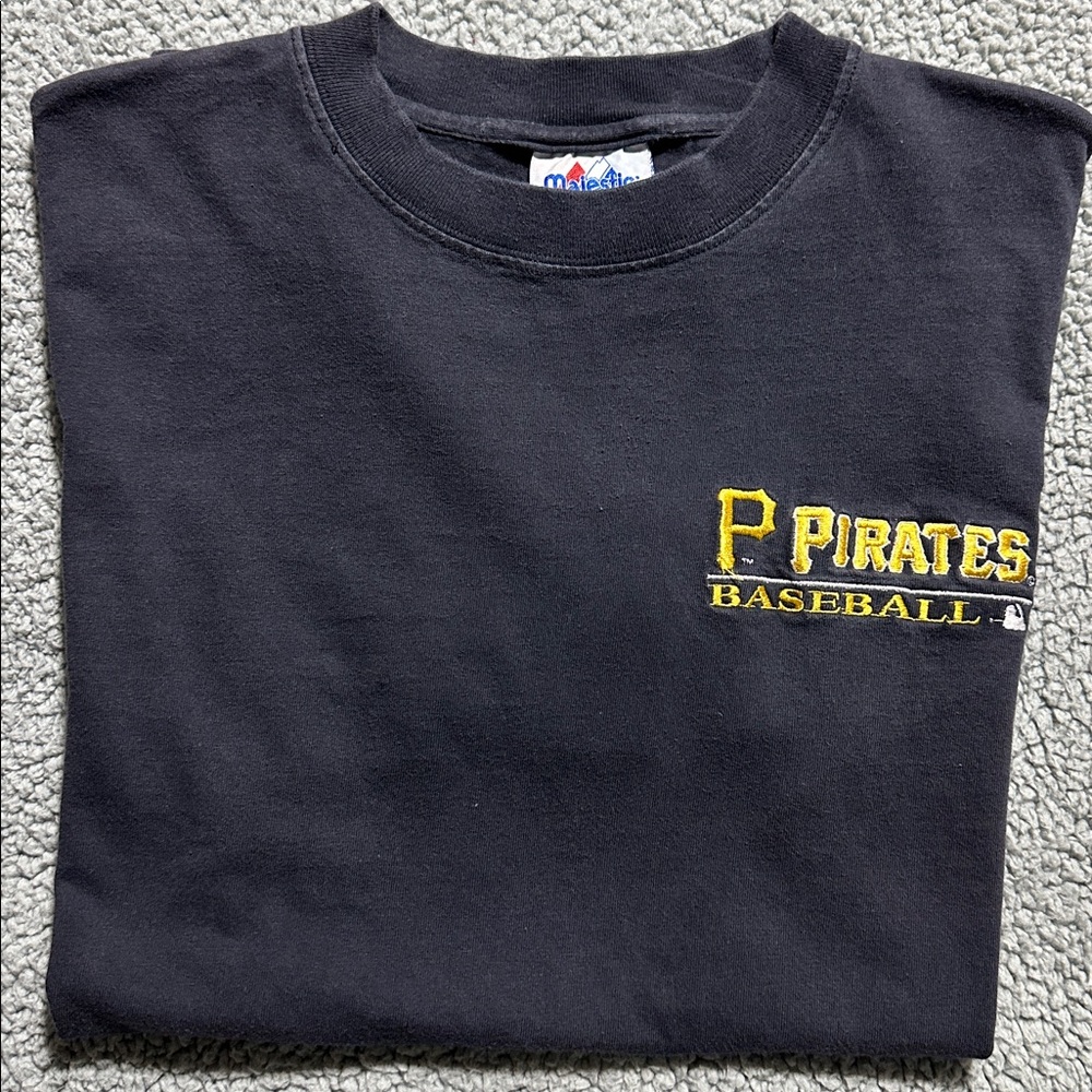 Vintage Pirates  Baseball  Charcoal Gray T-Shirt Large (Unisex)